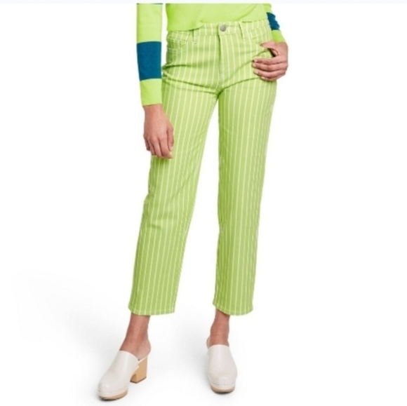 Victor Glemaud Pants - Victor Glemaud Striped Green Women's Pants